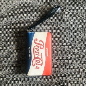 Coach Pepsi Cola leather wristlet